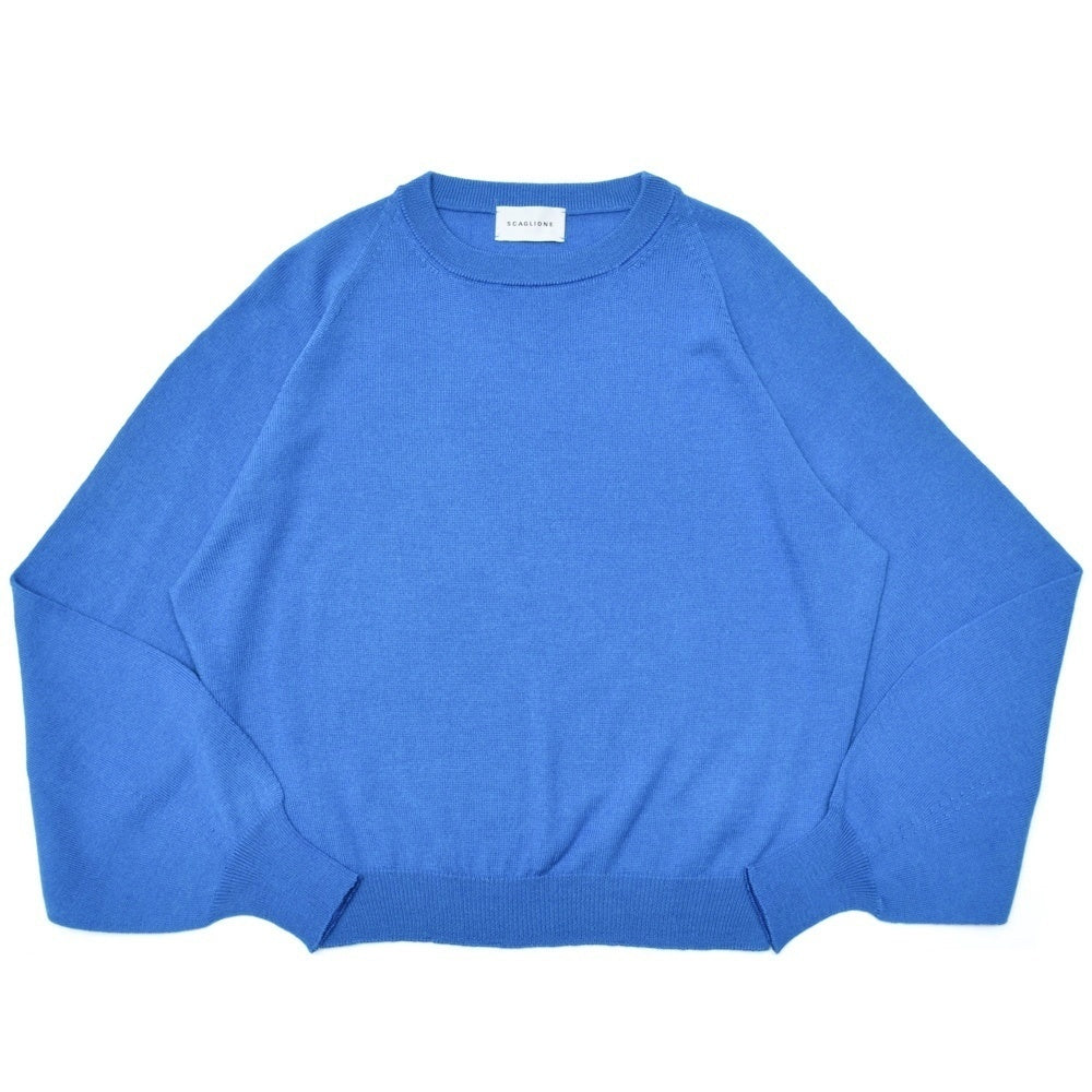 SCAGLIONE(スカリオーネ) DNM084 ウールクルーネックニット
