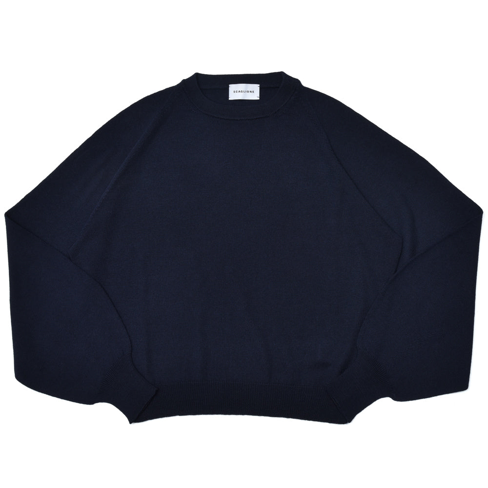 SCAGLIONE(スカリオーネ) DNM084 ウールクルーネックニット