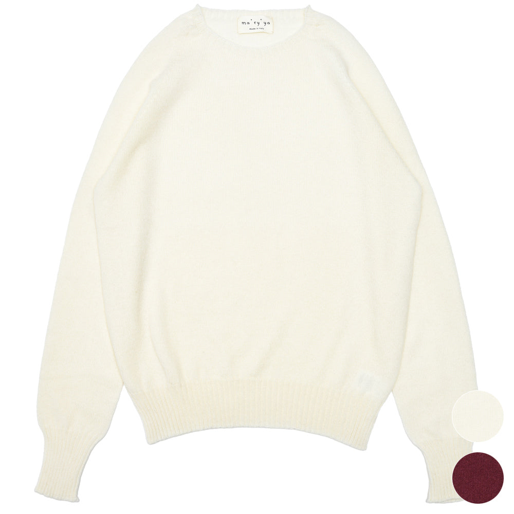 ma'ry'ya(マリア) YNK020 カシミヤクルーネックニット