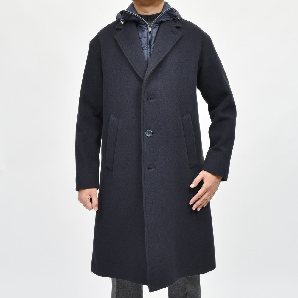 HERNO(ヘルノ) ウールナイロンダブルフェイスフランネルチェスターフィールドコート CA000195U-33430
