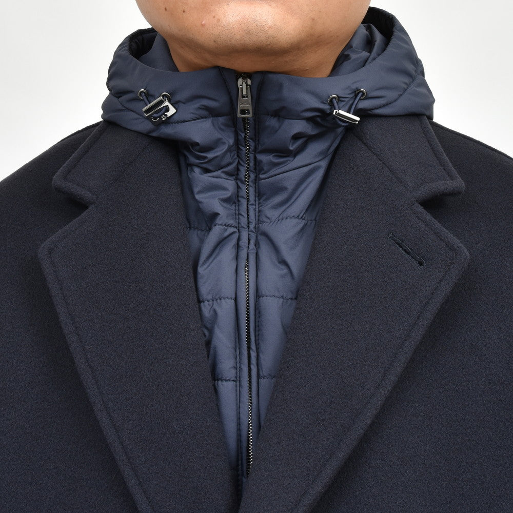 HERNO(ヘルノ) ウールナイロンダブルフェイスフランネルチェスターフィールドコート CA000195U-33430