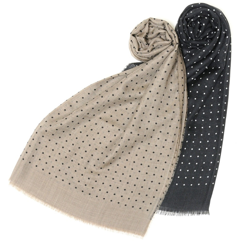 BEGG X CO(ベグ アンド コー) シルキーカシミアドットストール Wispy Hanover Scarf 18342203225