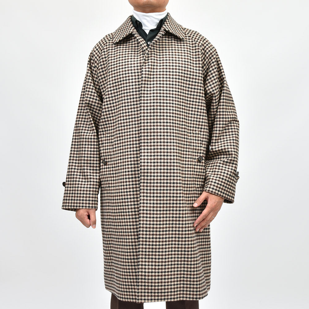 MACKINTOSH マッキントッシュ BELFORD ウール シェパードチェック バルカラーコート