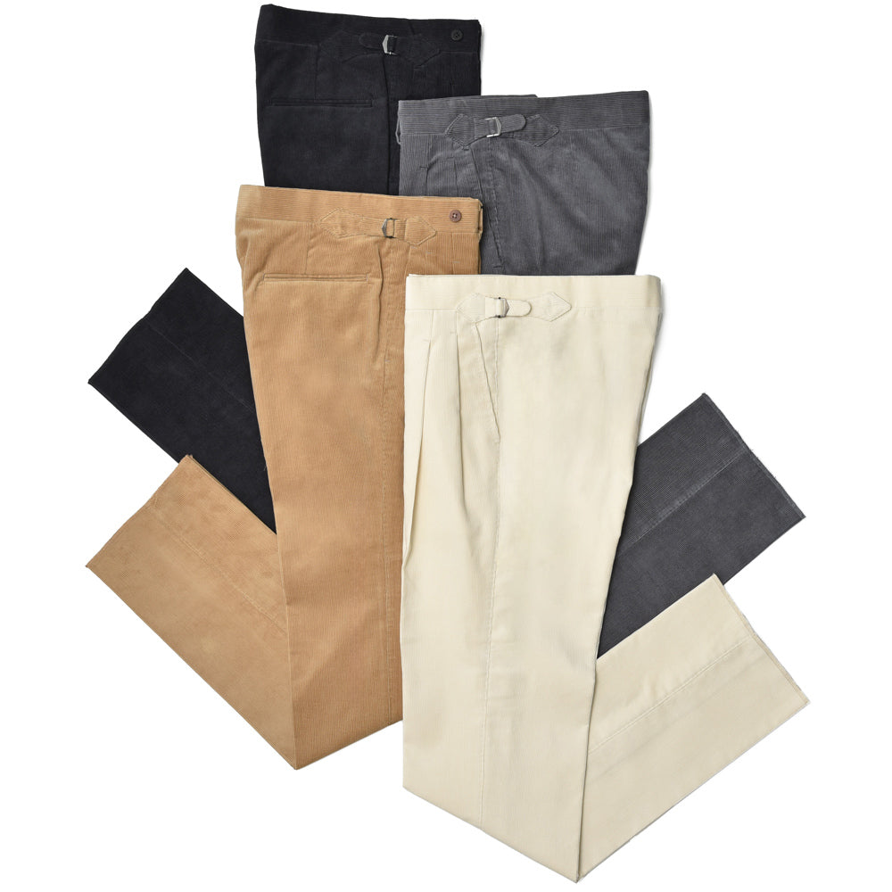 IGARASHI TROUSERS(五十嵐トラウザーズ) コットンコーデュロイ2プリーツサイドアジャスターテーパードパンツ IGT/2OUTP/SB14148