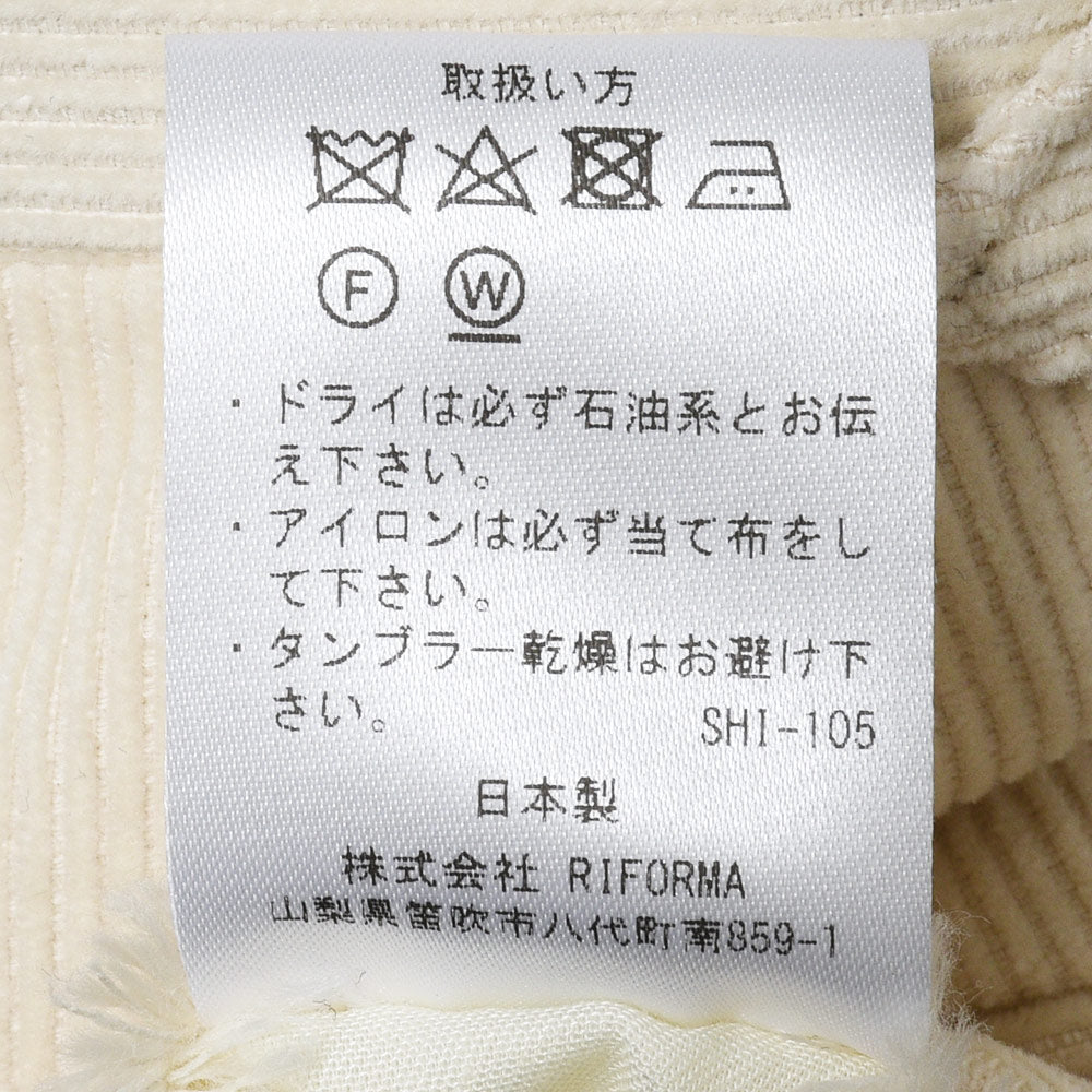 IGARASHI TROUSERS(五十嵐トラウザーズ) コットンコーデュロイ2プリーツサイドアジャスターテーパードパンツ IGT/2OUTP/SB14148