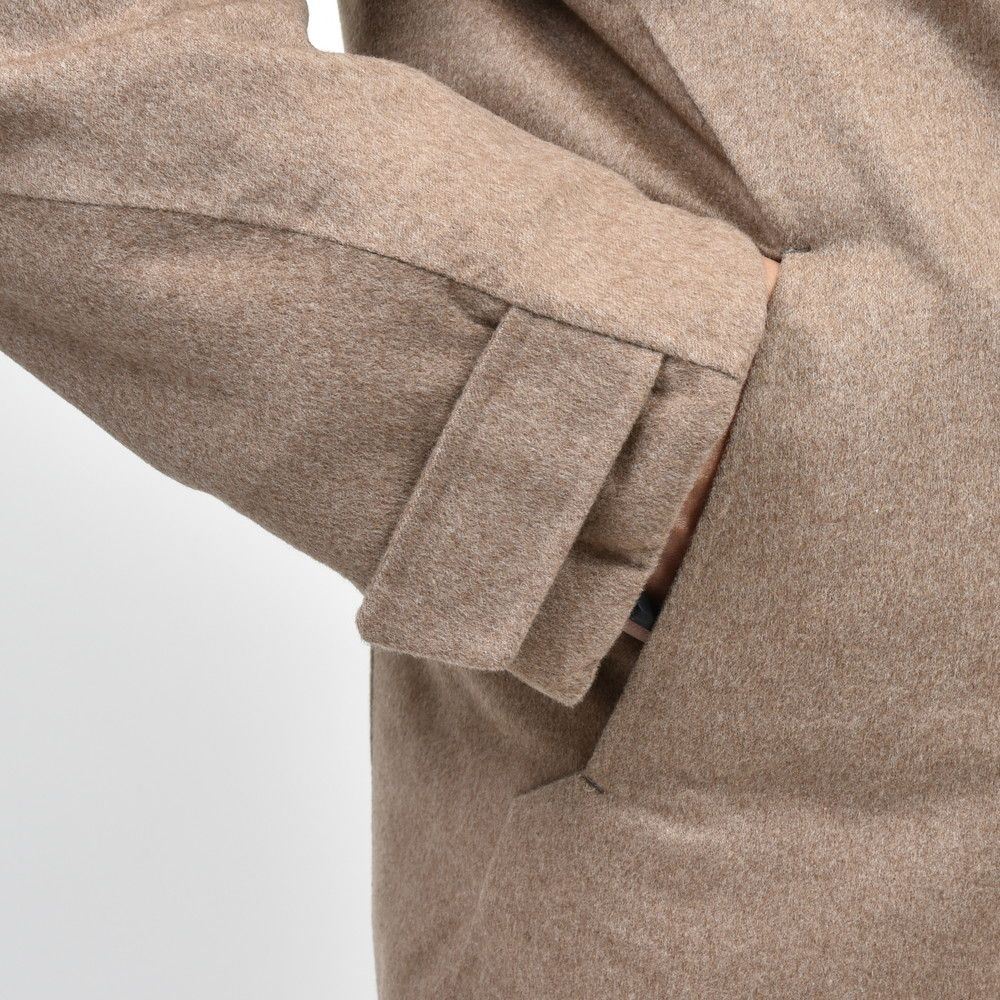 SEASE(シーズ) BALMA JACKET ウォーターレペレントカシミアサキソニーパデッドフーディーブルゾン 0S031TN