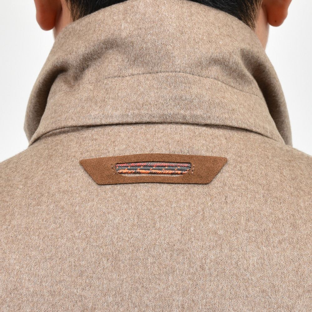 SEASE(シーズ) BALMA JACKET ウォーターレペレントカシミアサキソニーパデッドフーディーブルゾン 0S031TN