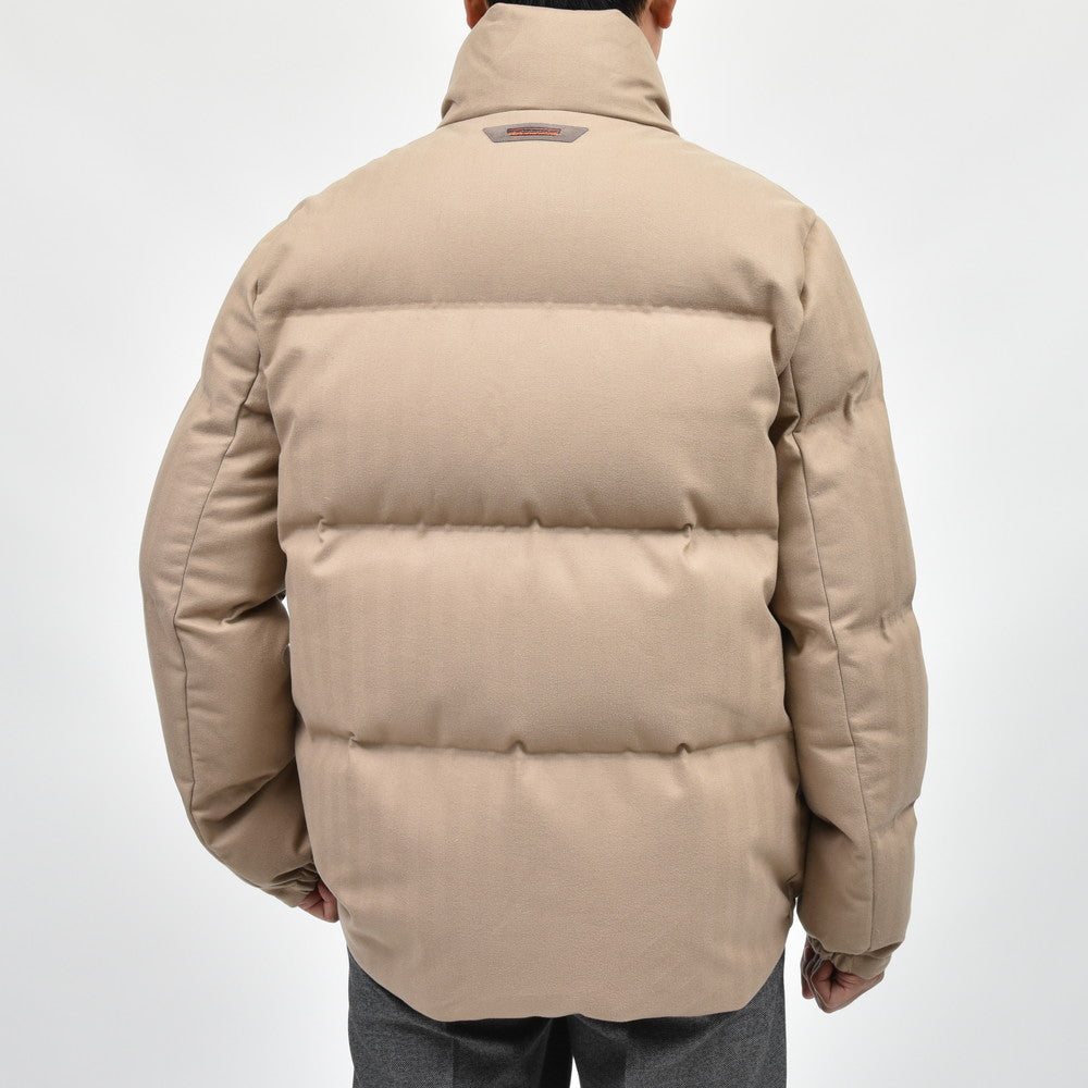 SEASE(シーズ) TRIBECA DOWN JACKET ウォーターレペレントコットンカシミアヘリンボーンスタンドカラーダウンブルゾン 0P037TN