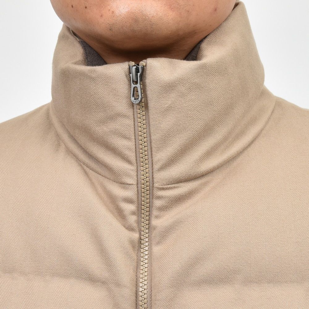 SEASE(シーズ) TRIBECA DOWN JACKET ウォーターレペレントコットンカシミアヘリンボーンスタンドカラーダウンブルゾン 0P037TN