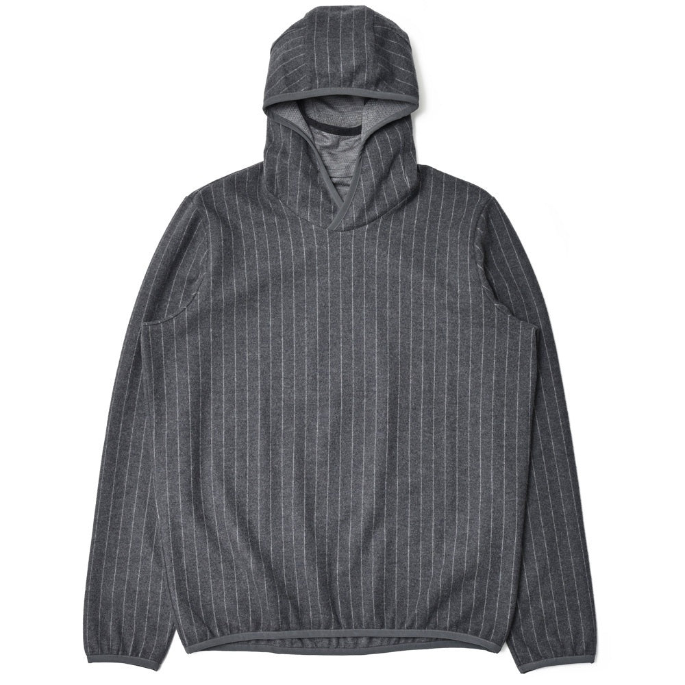 SEASE(シーズ) DRONE HOOD ウールフリースチョークストライププルオーバーフーディー SE242UAWH033TJ157