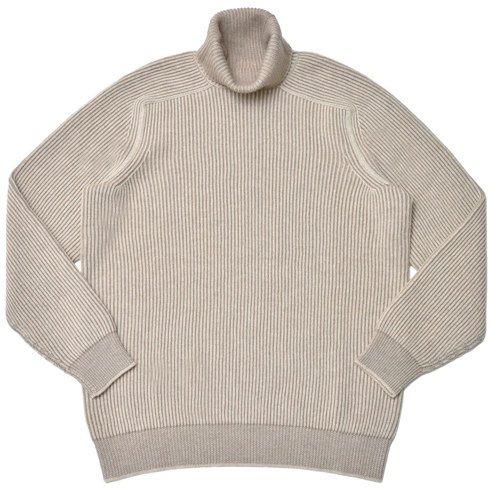 SEASE(シーズ) DINGHY ROLL ミドルゲージカシミアイングリッシュリブタートルネックニット SE242UACKT030XG027