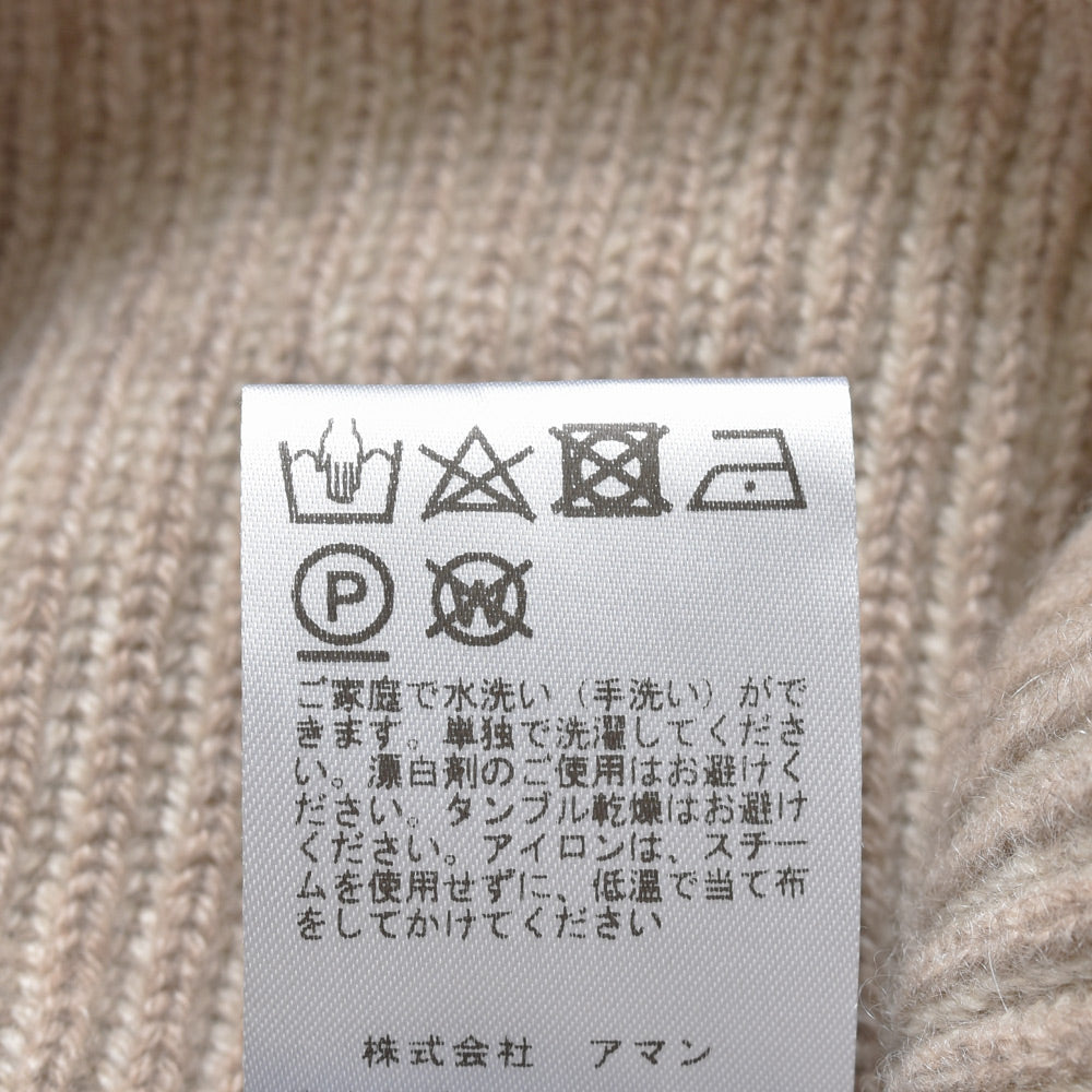 SEASE(シーズ) DINGHY ROLL ミドルゲージカシミアイングリッシュリブタートルネックニット SE242UACKT030XG027
