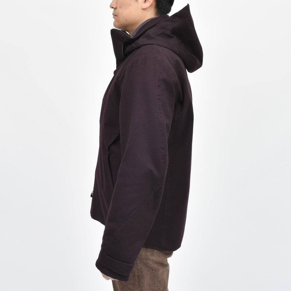 SEASE(シーズ) BALMA JACKET ウォーターレペレントカシミアサキソニーパデッドフーディーブルゾン SE242UAC0S031TN193