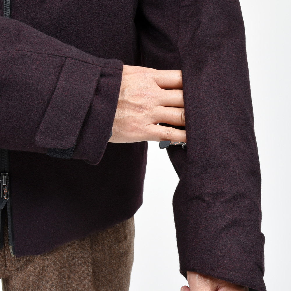 SEASE(シーズ) BALMA JACKET ウォーターレペレントカシミアサキソニーパデッドフーディーブルゾン SE242UAC0S031TN193