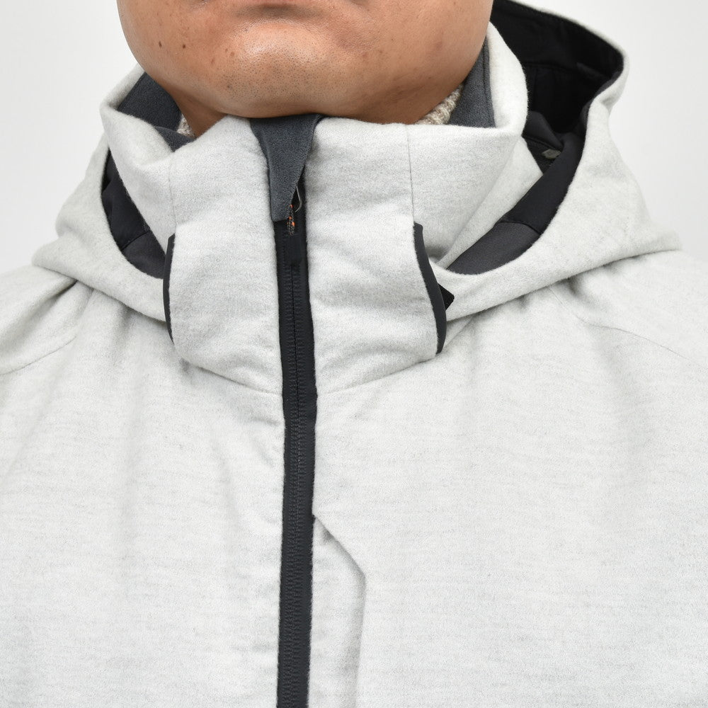 SEASE(シーズ) BALMA JACKET ウォーターレペレントカシミアサキソニーパデッドフーディーブルゾン SE242UAC0S031TN194