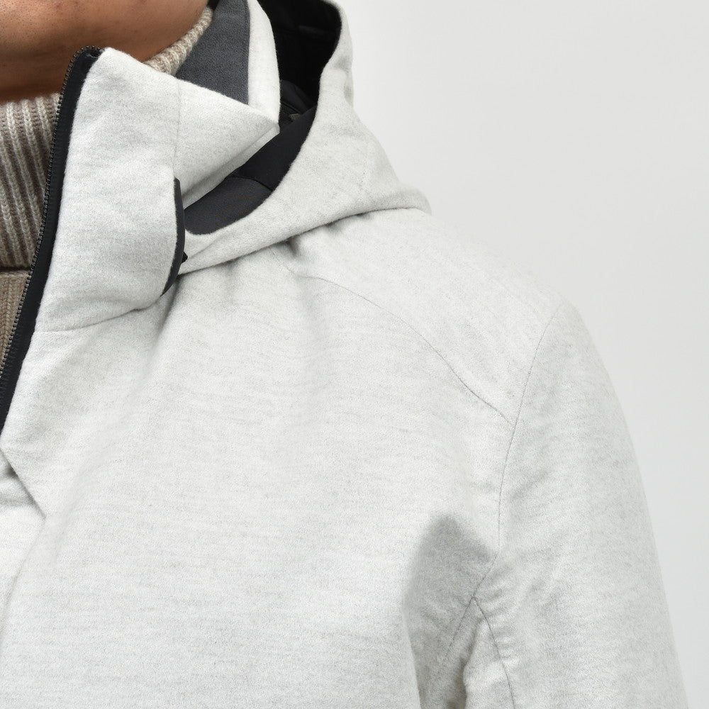 SEASE(シーズ) BALMA JACKET ウォーターレペレントカシミアサキソニーパデッドフーディーブルゾン SE242UAC0S031TN194