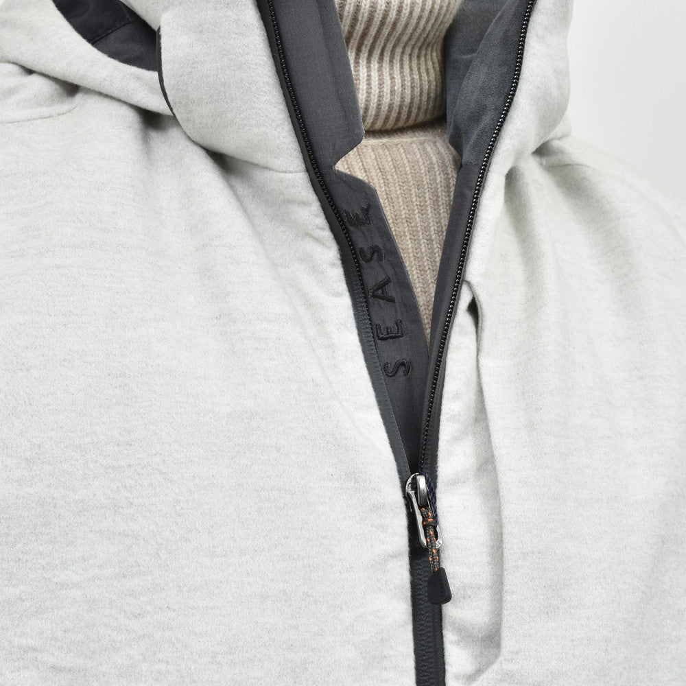 SEASE(シーズ) BALMA JACKET ウォーターレペレントカシミアサキソニーパデッドフーディーブルゾン SE242UAC0S031TN194
