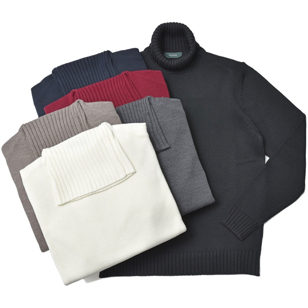 ZANONE(ザノーネ) 5ゲージウールタートルネックニット DV/SLIM FIT/810105/ZR229/25418