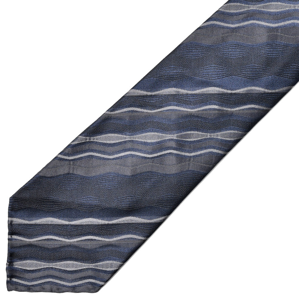 TIE YOUR TIE(タイ ユア タイ) シルクウエーブストライプセッテピエゲタイ T683950107 18246201179