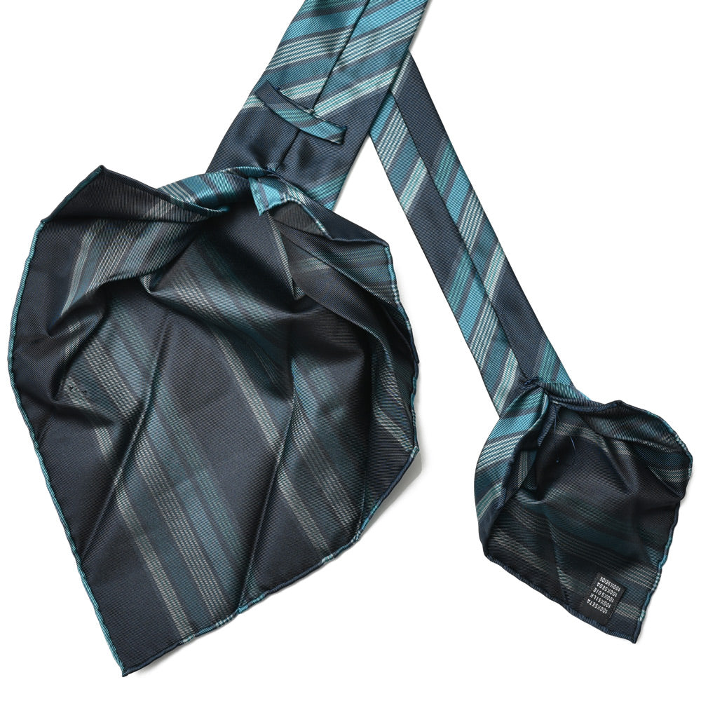TIE YOUR TIE(タイ ユア タイ) シルクレップストライプセッテピエゲタイ T1063770107 18246203179