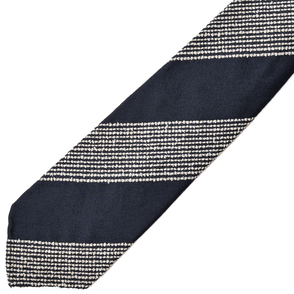 TIE YOUR TIE(タイ ユア タイ) ウールシルクレップジャガードストライプセッテピエゲタイ T1001620207 18246207179