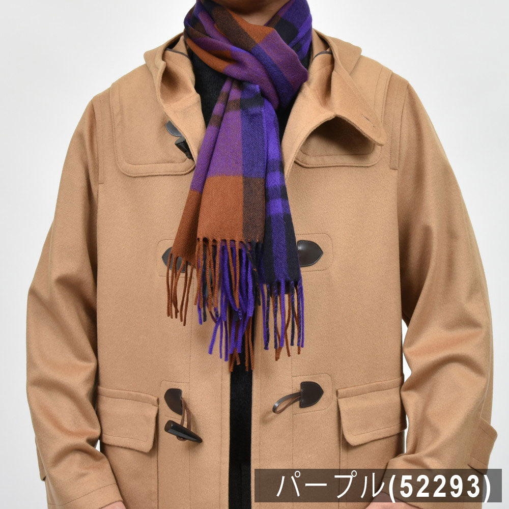 Joshua Ellis(ジョシュア エリス) カシミアチェックマフラー 35×190
