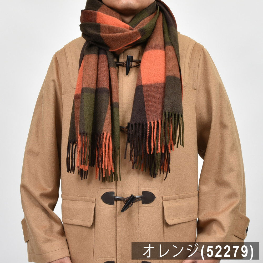 Joshua Ellis(ジョシュア エリス) カシミアチェック大判ストール 70×190