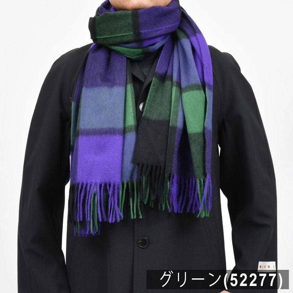 Joshua Ellis(ジョシュア エリス) カシミアチェック大判ストール 70×190