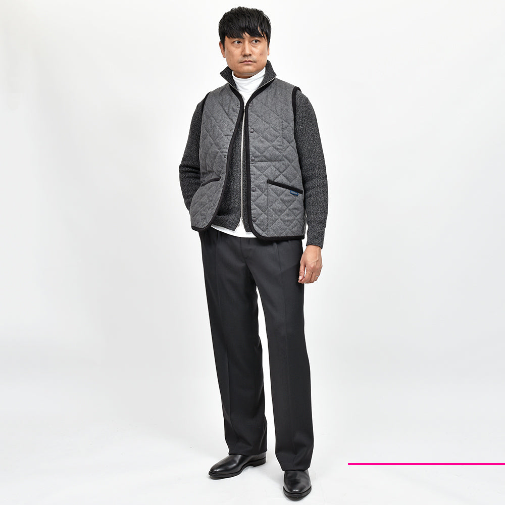 JOHN SMEDLEY ジョンスメドレー BRILEY リサイクルカシミヤ メリノウール 7ゲージ リブ編み ジップアップ ニットブルゾン STANDERD FIT