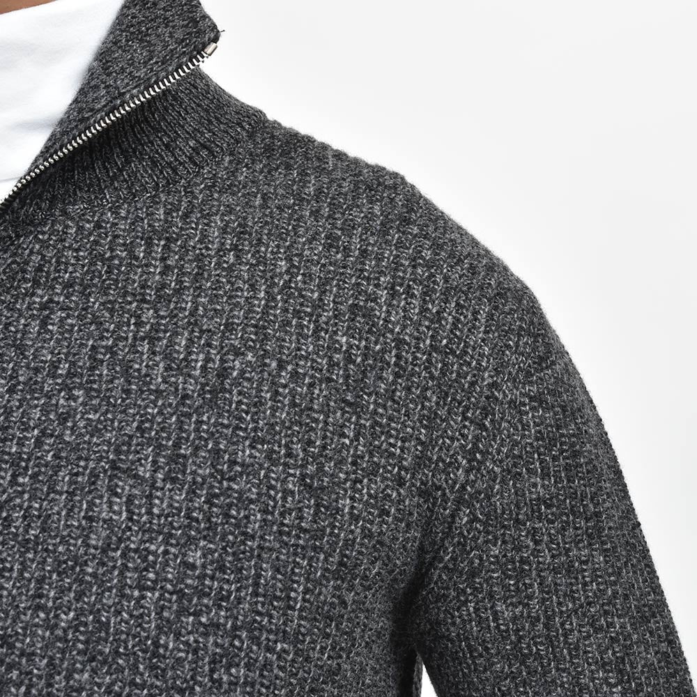 JOHN SMEDLEY ジョンスメドレー BRILEY リサイクルカシミヤ メリノウール 7ゲージ リブ編み ジップアップ ニットブルゾン STANDERD FIT