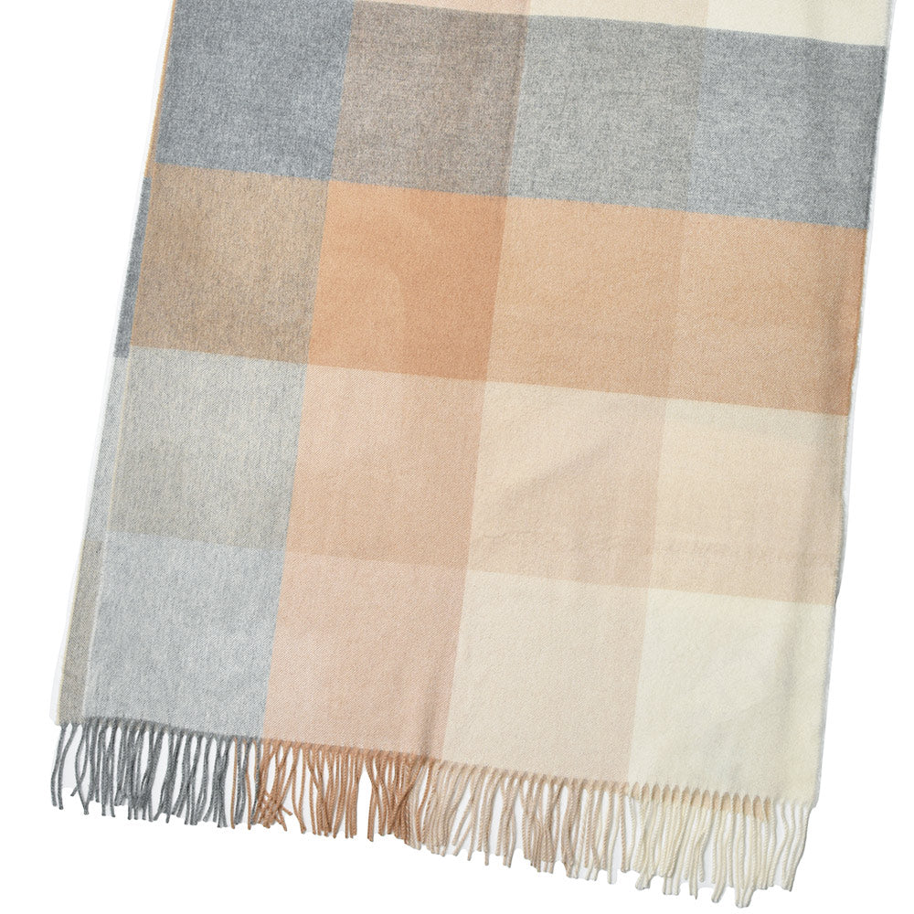 Johnstons of Elgin ジョンストンズ オブ エルガン カシミヤ ブロックチェック 大判ストール 70×190 WA000056