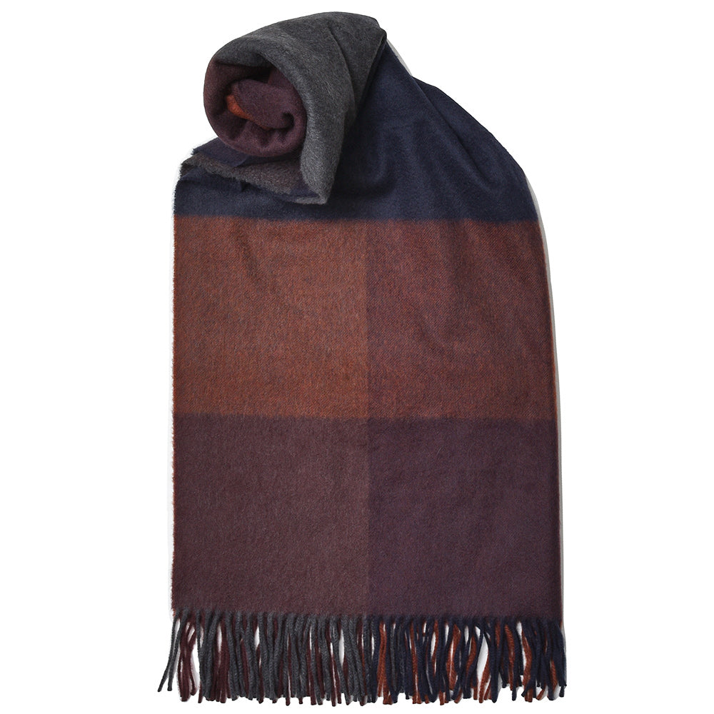 Johnstons of Elgin ジョンストンズ オブ エルガン カシミヤ ブロックチェック 大判ストール 70×190 WA000056