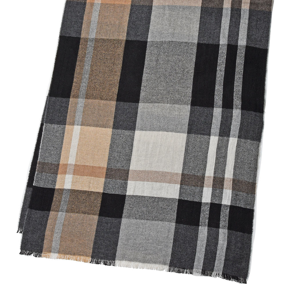 Johnstons of Elgin ジョンストンズ オブ エルガン カシミヤ タータンチェック ライトウエイト 大判ストール 70×180 WA001174