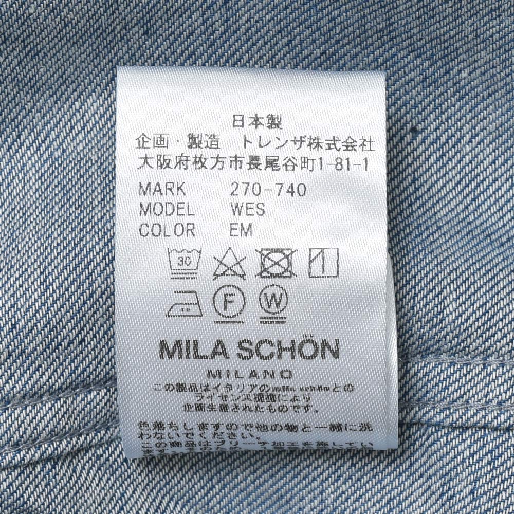 MILA SCHON MILANO(ミラ ショーン ミラノ) コットンシルクダンガリーウエスタンシャツ 270-740