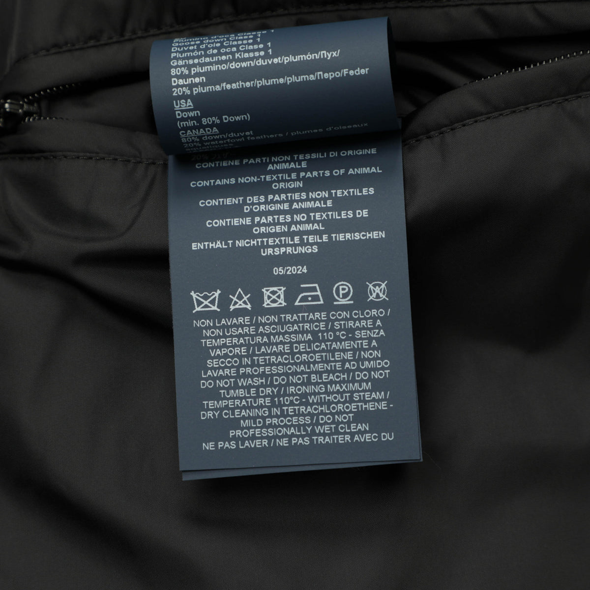 HERNO / フーデッド ナイロン 撥水 ミリタリー ショート丈 ダウンジャケット / N-3B / PI001140U 12004Z / ブラック