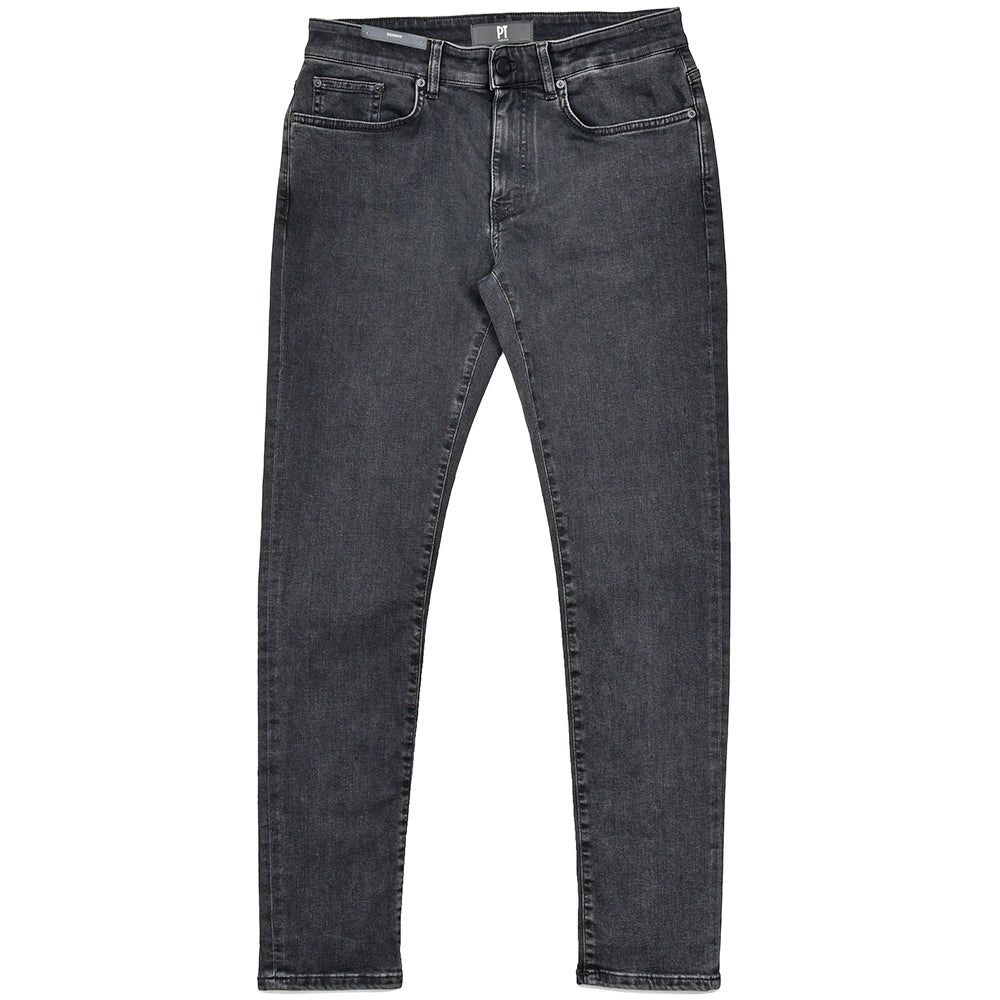 PT TORINO DENIM ピーティートリノデニム コットンレーヨンポリエステル ストレッチ ウォッシュド ブラックデニムパンツ ROCK/SKINNY FIT/OA3110
