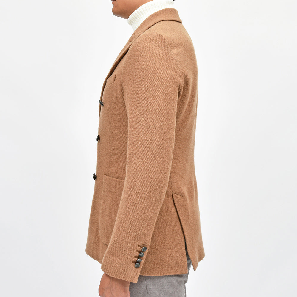 CIRCOLO 1901 チルコロ1901 ヴァージンウール カシミヤ ストレッチ ジャージー ダイアゴナル メタルボタン ダブル6Bジャケット