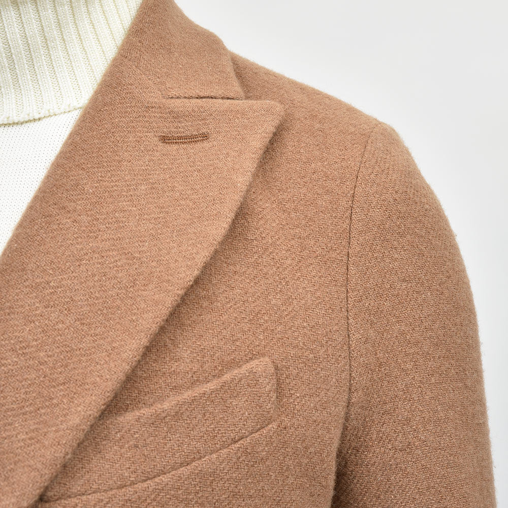 CIRCOLO 1901 チルコロ1901 ヴァージンウール カシミヤ ストレッチ ジャージー ダイアゴナル メタルボタン ダブル6Bジャケット