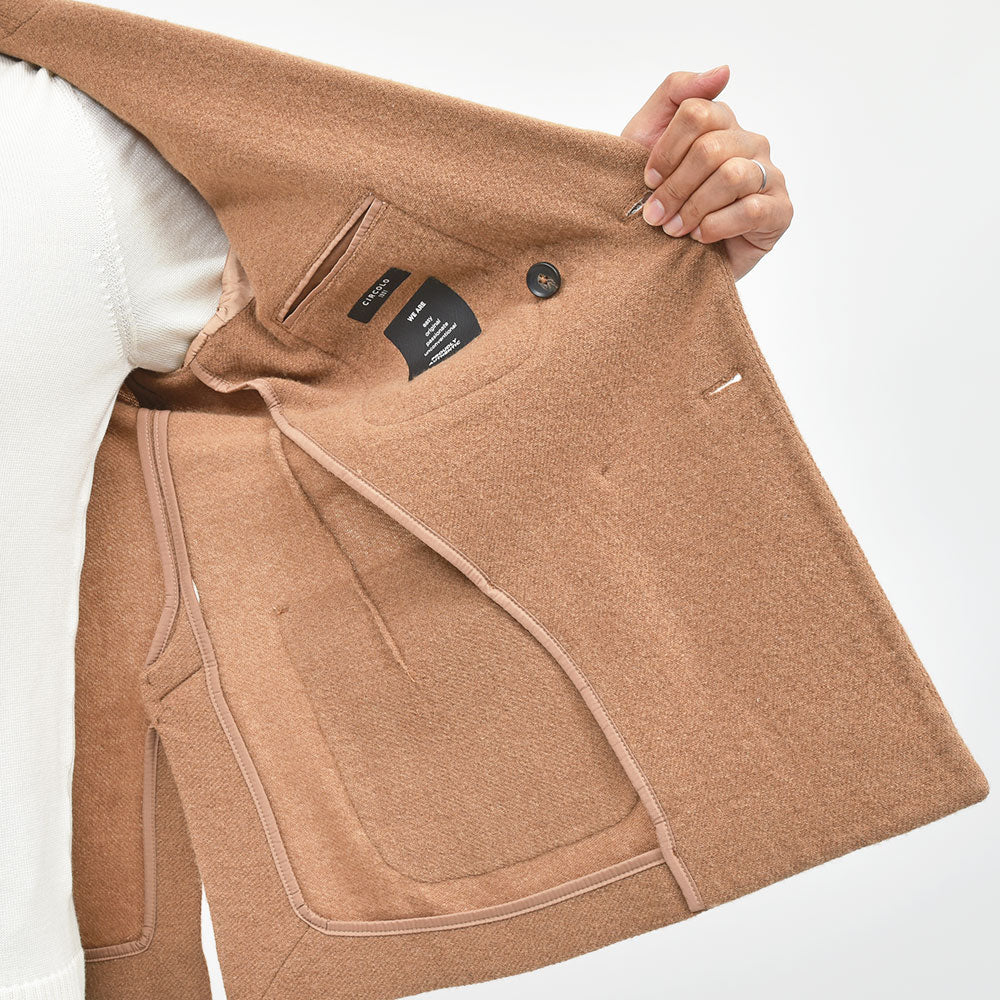 CIRCOLO 1901 チルコロ1901 ヴァージンウール カシミヤ ストレッチ ジャージー ダイアゴナル メタルボタン ダブル6Bジャケット