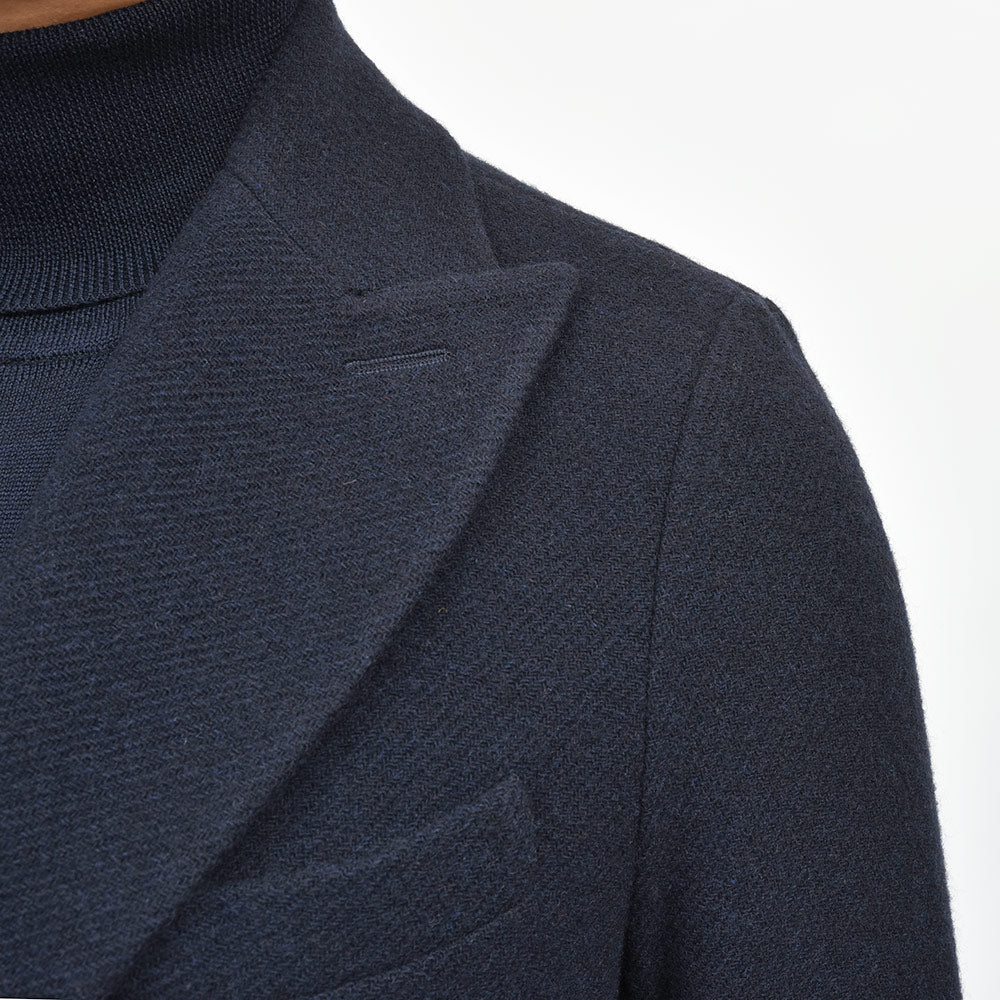 CIRCOLO 1901 チルコロ1901 ヴァージンウール カシミヤ ストレッチ ジャージー ダイアゴナル メタルボタン ダブル6Bジャケット