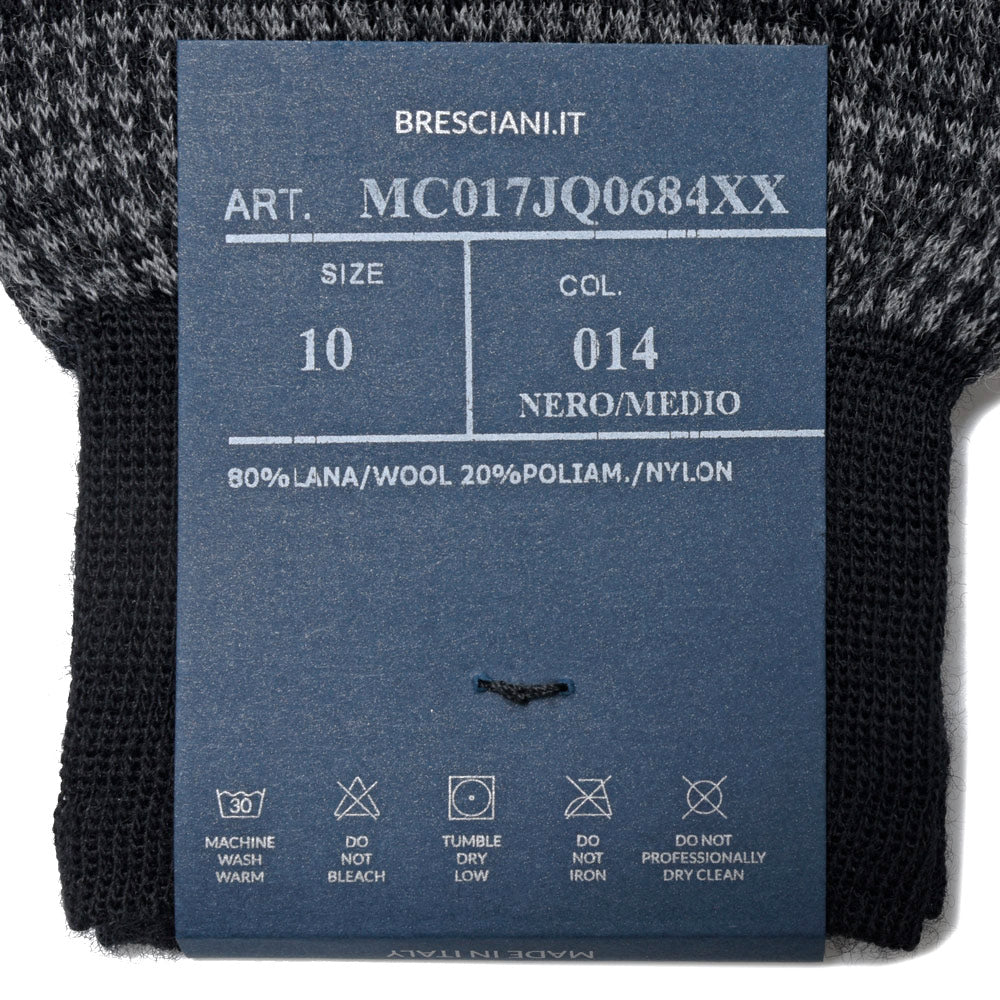 BRESCIANI(ブレッシアーニ) ウールナイロンハウンドトゥースドレスソックス MC034JQ0684 18042201146