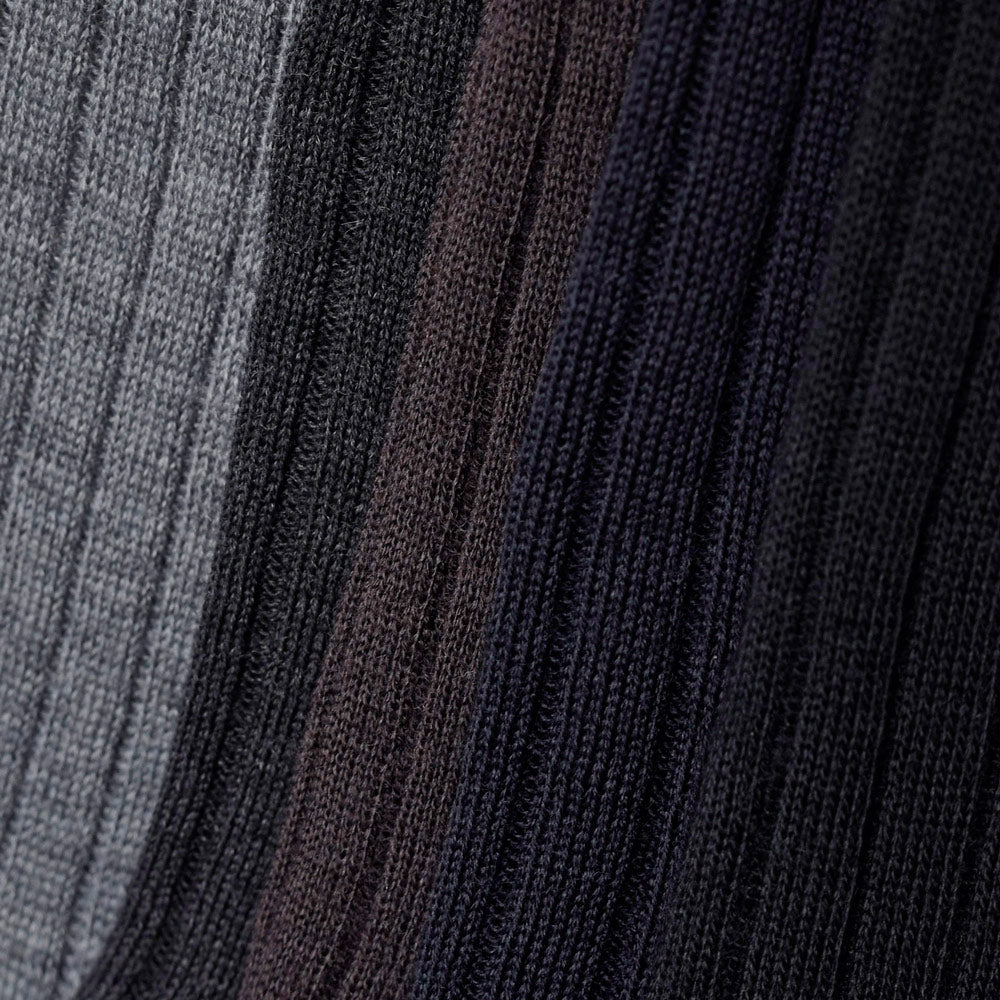 BRESCIANI(ブレッシアーニ) ウールナイロンソリッドリブドレスソックス MC001UN0001 18042204146