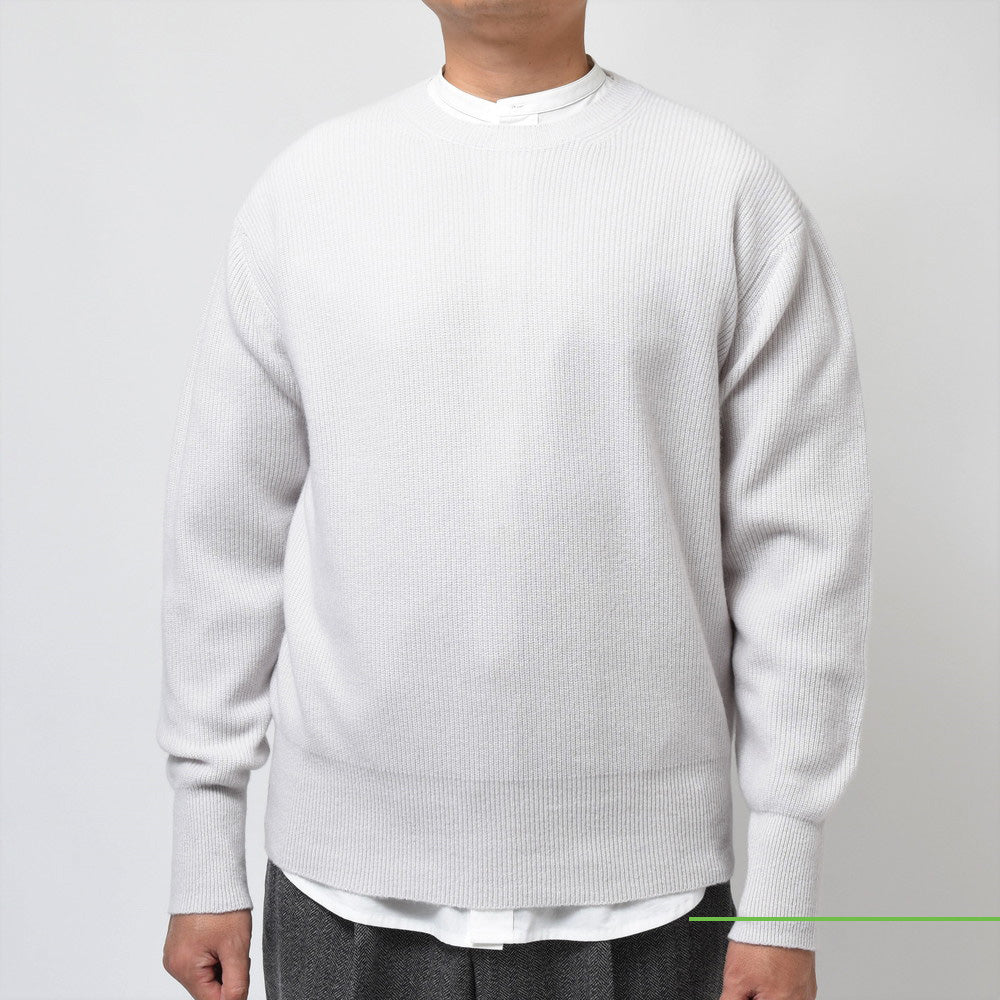 balcone Rencontrant(バルコーネ レンコントラント) カシミアリブクルーネックニット HJM-01