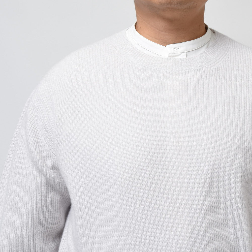 balcone Rencontrant(バルコーネ レンコントラント) カシミアリブクルーネックニット HJM-01