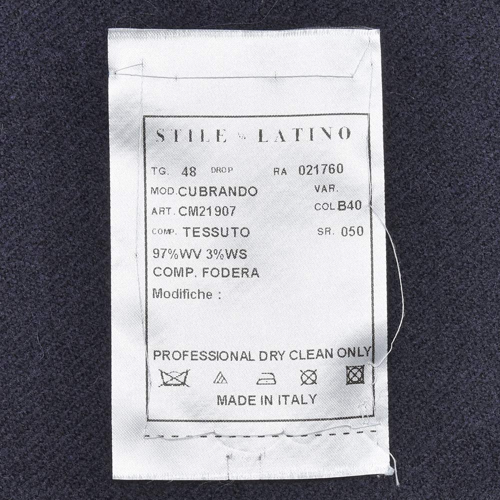 STILE LATINO スティレ ラティーノ BRANDO ヴァージンウール カシミヤ ツイル トレンチコート