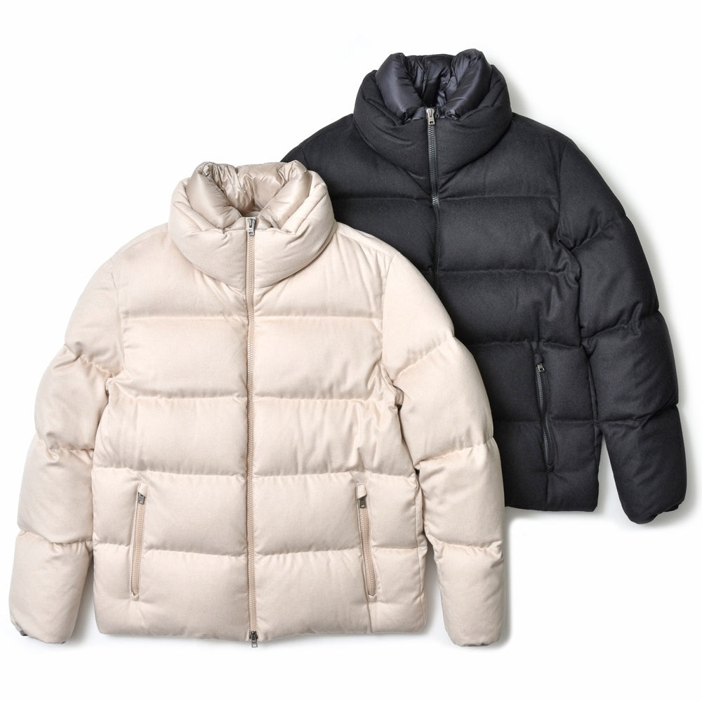 HERNO(ヘルノ) ウォーターレペレントシルクカシミアサキソニーダウンブルゾン PI001027U-38087+12020