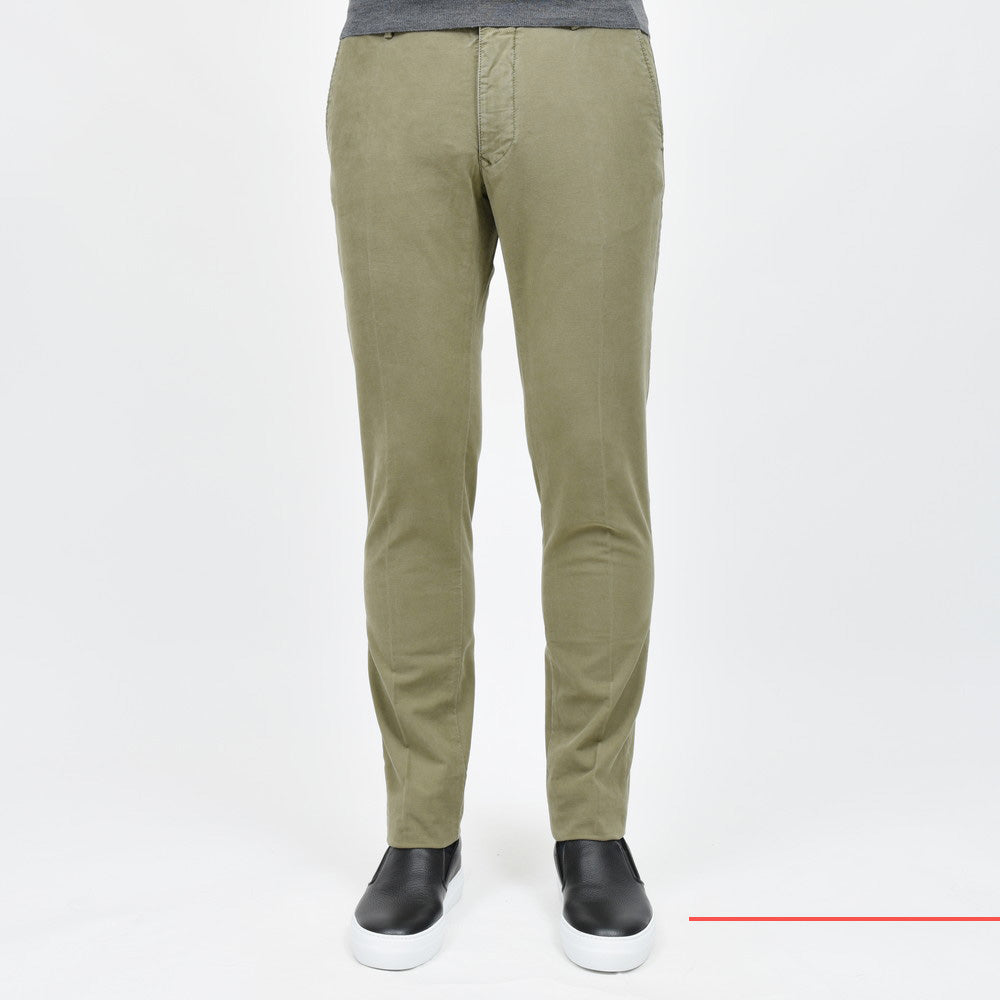 INCOTEX SLACKS(インコテックス スラックス) SLIM FIT ガーメントダイオーガニックコットンストレッチチノテーパードパンツ 18S100-4611D/21688