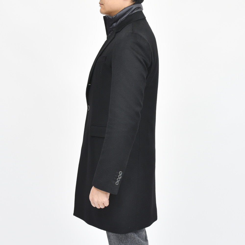 HERNO(ヘルノ) ウォーターレペレントカシミアフランネルチェスターフィールドコート CA0091U-38020+12020