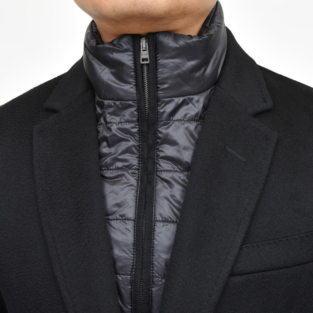 HERNO(ヘルノ) ウォーターレペレントカシミアフランネルチェスターフィールドコート CA0091U-38020+12020