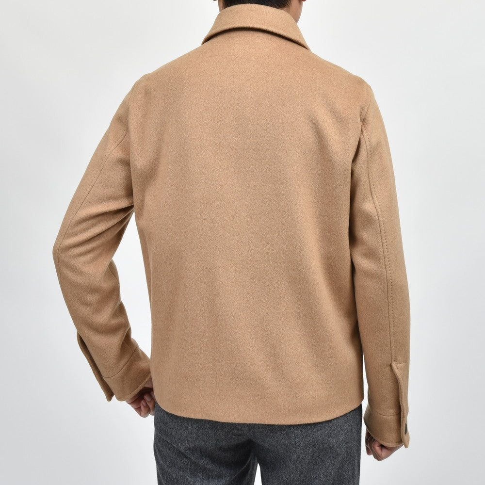HERNO(ヘルノ) キャメルフランネルシャツブルゾン GI000443U-33435